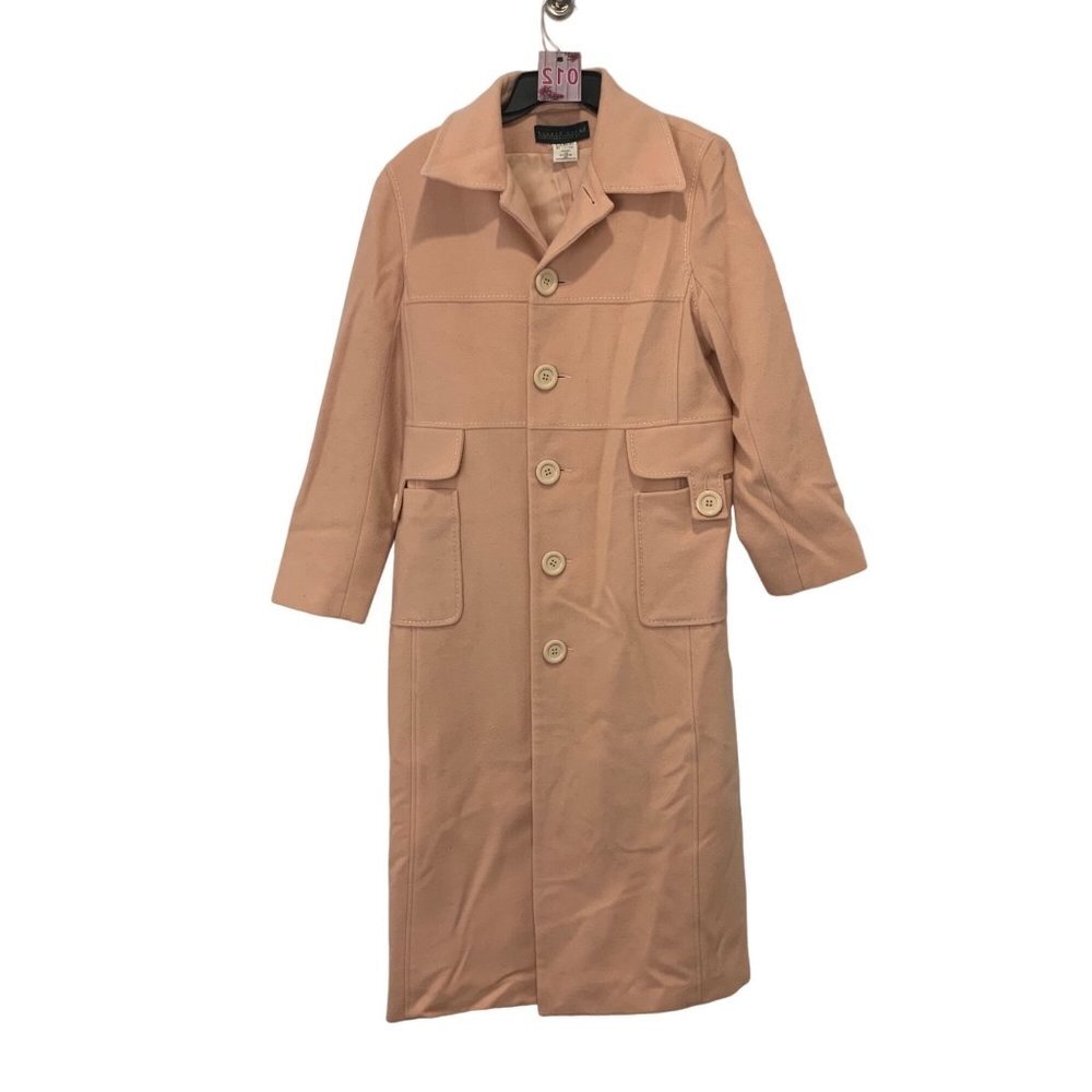 Harve Bernard Women's Pink Buttoned Wool Peacoat Size 10